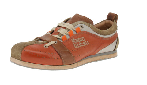 Kamo-Gutsu TIFO-017 - Herren Freizeitschuhe - Kaki-Arancio