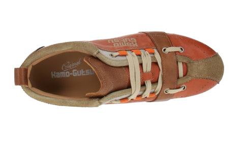Kamo-Gutsu TIFO-017 - Herren Freizeitschuhe - Kaki-Arancio
